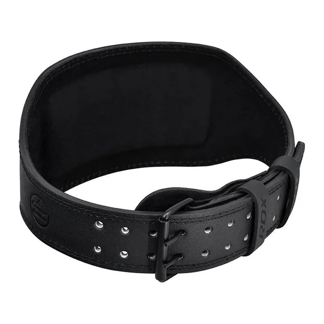 Пояс для тяжелой атлетики RDX 6 кожаный Full Black