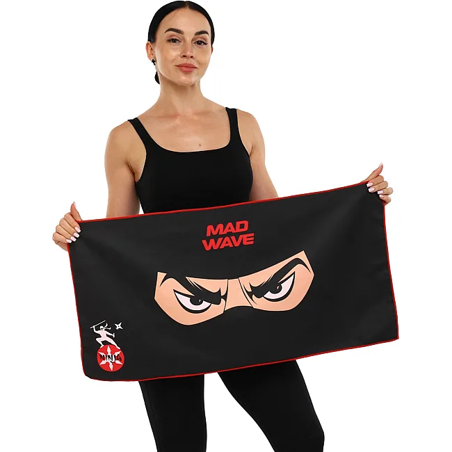 Спортивное полотенце
 из микрофибры MADWAVE
 NINJA M076104101W 80х40см (Черный)