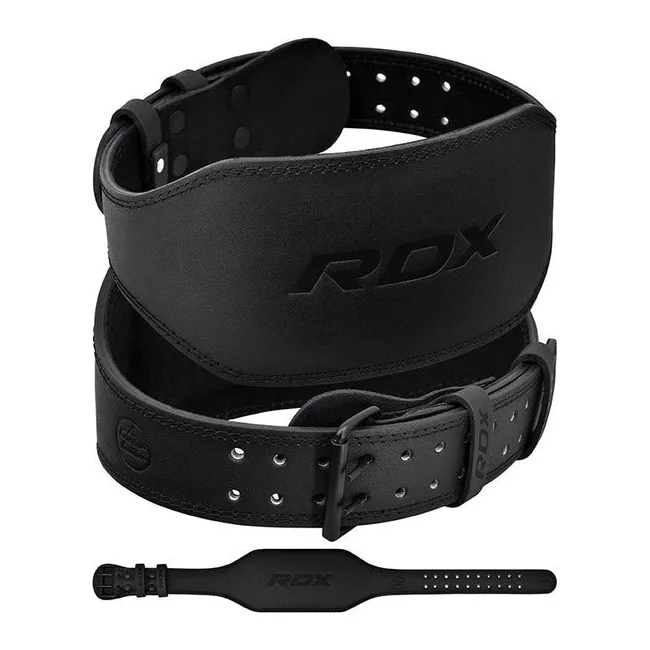 Пояс для тяжелой атлетики RDX 6 кожаный Full Black