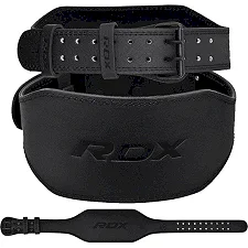 Пояс для важкої атлетики RDX 6 шкіряний Full Black