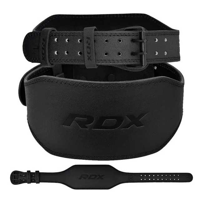 Пояс для тяжелой атлетики RDX 6 кожаный Full Black
