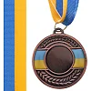 Заготовка медали спортивной с лентой SP-SPORT
 UKRAINE с украинской символикой C-3242 ø5см (Золотой)