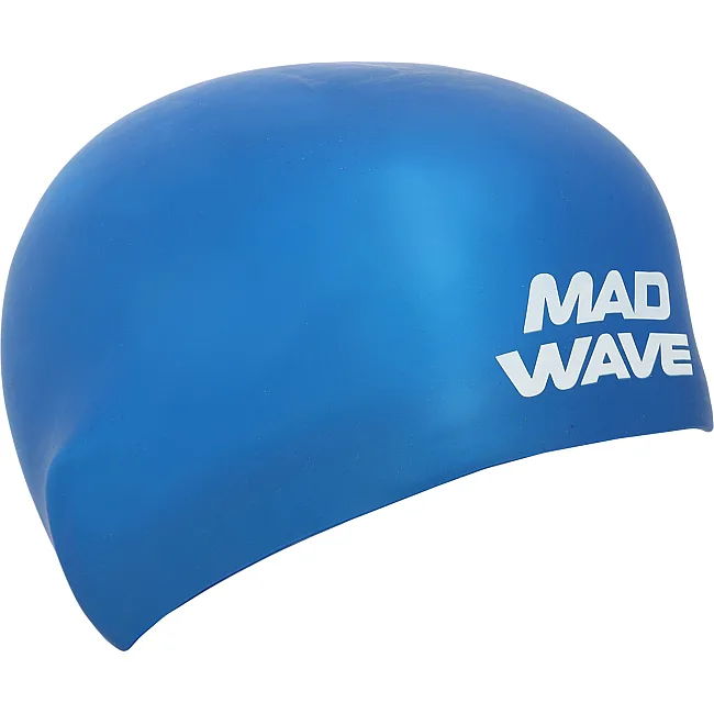 Шапочка для басейну силіконова стартова MADWAVE SOFT FINA Approved M053301 (Синій)