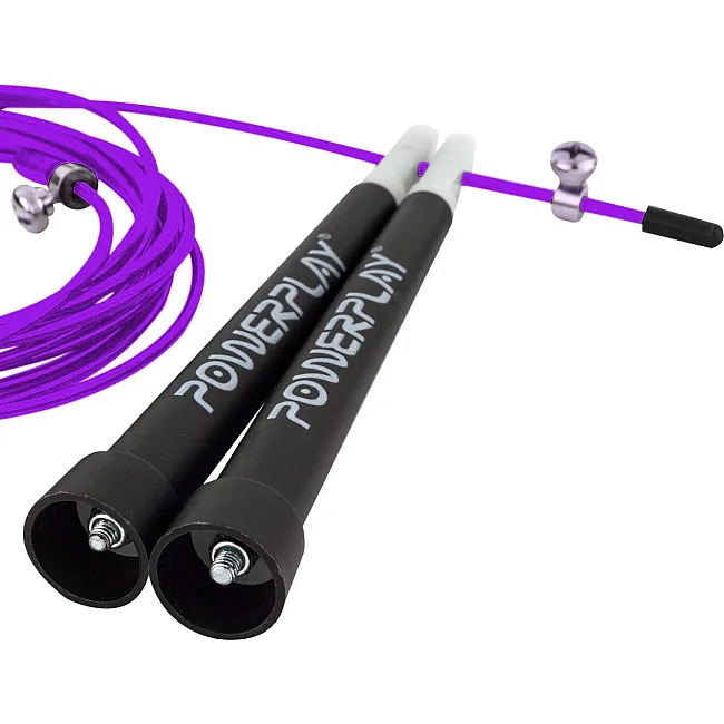 Скакалка скоростная PowerPlay 4202 Ultra Speed Rope Фиолетовая (2,9m.)