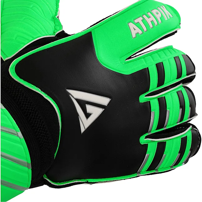 Вратарские перчатки с защитой пальцев ATHPIK FB-9277 (Синий-желтый)