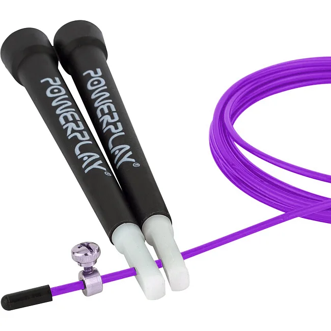Скакалка скоростная PowerPlay 4202 Ultra Speed Rope Фиолетовая (2,9m.)