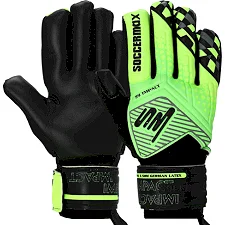 Воротарські рукавички професійні із захистом пальців SOCCERMAX GK-4317 7-11 (Салатовий-лимонний)