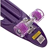 Пенни борд Penny Board круизер пластиковый со светящимися колесами и ручкой для переноски 24