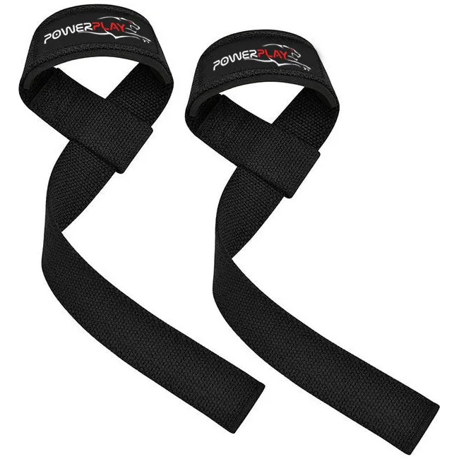 Лямки для тяги PowerPlay 7065 Classic Lifting Gym Straps Черные