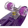 Пенни борд Penny Board круизер пластиковый со светящимися колесами и ручкой для переноски 24