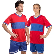 Футбольна форма комплект футболка та шорти SP-SPORT Two colors CO-1503 (Червоний-синій)