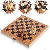 Шахматы шашки нарды 3 в 1 набор настольных игр деревянные SP-SPORT S2414 23см x 23см
