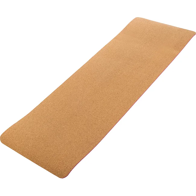 Килимок для йоги Пробковий двошаровий каучуковий Yoga mat SP-SPORT
 FI-2433 183x61x0,6см (Рожевий)