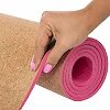 Килимок для йоги Пробковий двошаровий каучуковий Yoga mat SP-SPORT
 FI-2433 183x61x0,6см (Рожевий)