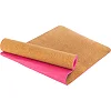 Коврик для йоги Пробковый каучуковый двухслойный Yoga mat SP-SPORT FI-2433 183x61x0,6см (Розовый)