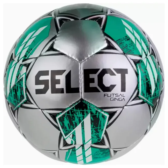 Мяч футзальный Select FUTSAL GINGA серебристый, черный, зеленый 4