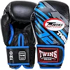Перчатки для бокса кожаные TWINS BO-5058 8-14унций (Черный-синий)
