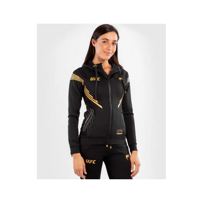 Толстовка женская VENUM Authentic UFC FightNight Black Gold