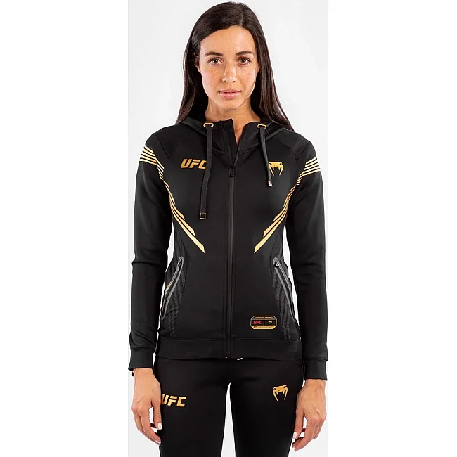 Толстовка женская VENUM Authentic UFC FightNight Black Gold