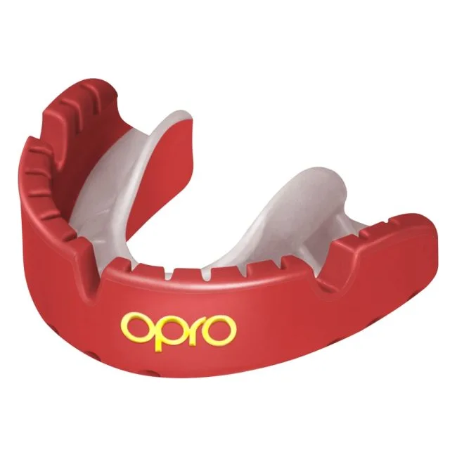 Капа для бокса OPRO GEN5 Gold Braces Red Pearl