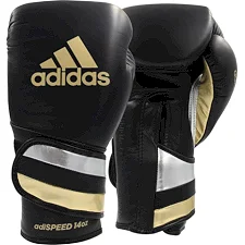 Перчатки для бокса Speed 501 Adispeed Strap up | черно-серебро-золото | ADIDAS ADISBG501PRO