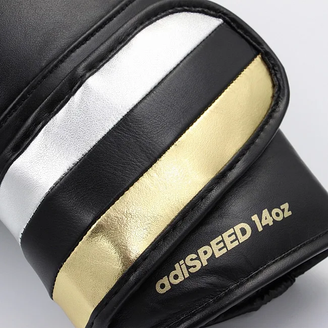 Перчатки для бокса Speed 501 Adispeed Strap up | черно-серебро-золото | ADIDAS ADISBG501PRO