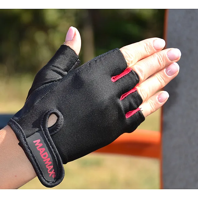 Рукавиці для фітнесу MADMAX MFG-251 Rainbow Rubine Red