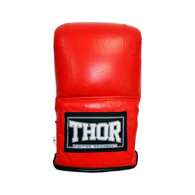Перчатки снарядные THOR 605 кожа/красные