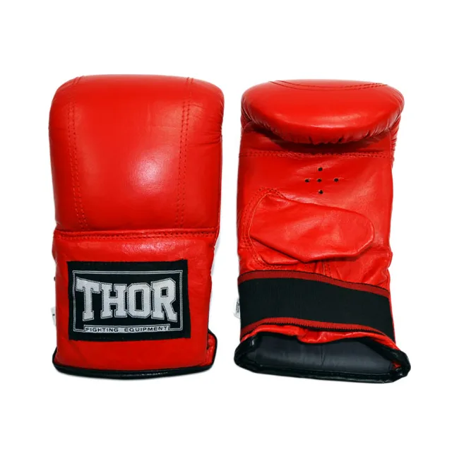 Перчатки снарядные THOR 605 кожа/красные