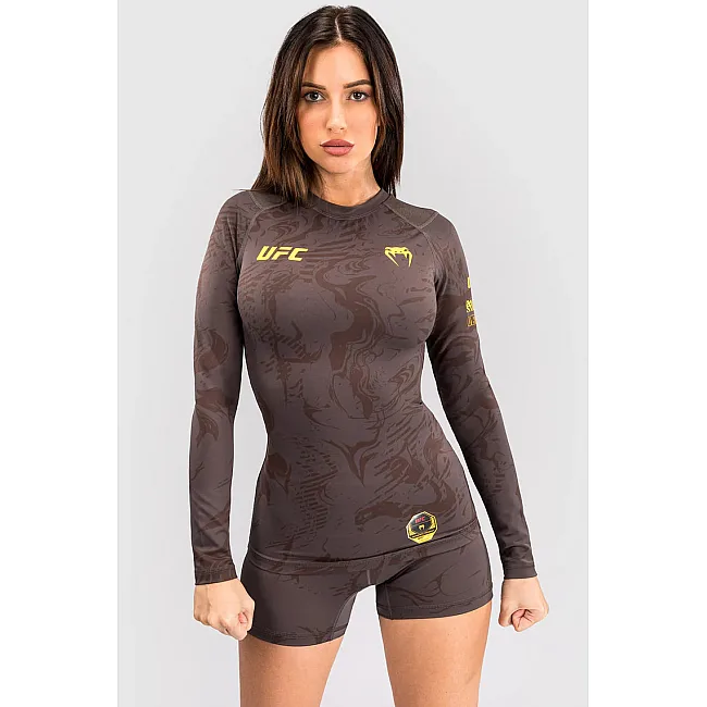 Рашгард женский UFC VENUM FIGHT WEEK 4.0 Womens Dark Brown