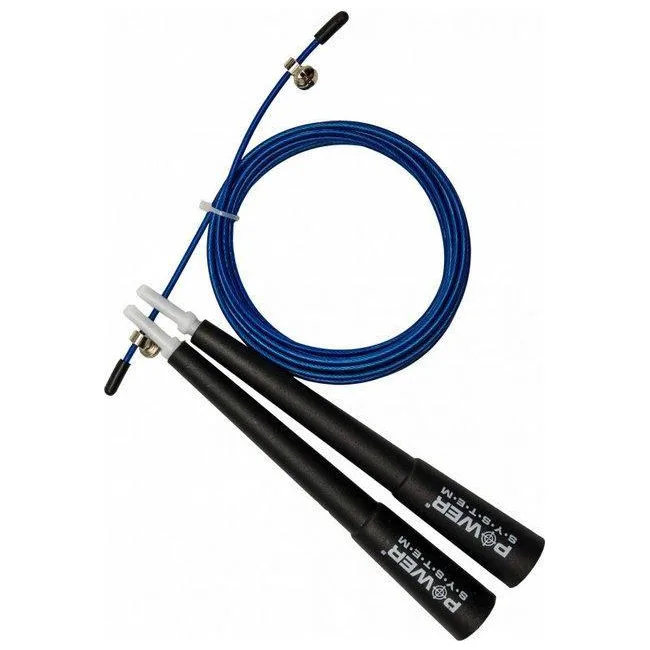 Скоростная скакалка POWER SYSTEM PS-4033 Crossfit Blue (2,8м)
