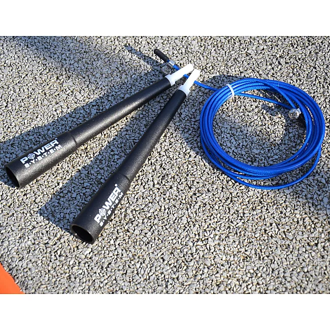 Скоростная скакалка POWER SYSTEM PS-4033 Crossfit Blue (2,8м)
