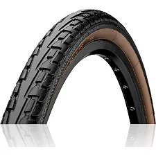 Велопокрышка CONTINENTAL Ride Tour 28" | 700 x 35C черная/коричневая, не складная