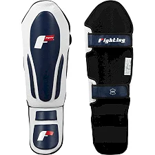 Защита голени и подъема стопы Fighting Force White Blue