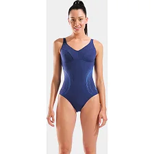 Купальник закрытый для женщин Arena SHIMMERING SWIMSUIT U BACK синий (для женщин)