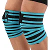Коленные бинты для приседаний KNEE WRAPS LiveUp LP8724 2шт (Синий-черный)