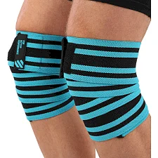Коленные бинты для приседаний KNEE WRAPS LiveUp LP8724 2шт (Синий-черный)