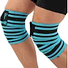 Коленные бинты для приседаний KNEE WRAPS LiveUp LP8724 2шт (Синий-черный)