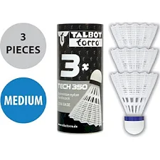 Воланы Talbot Tech 350 Shuttle white, MEDIUM 3шт.