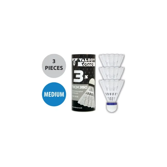 Воланы Talbot Tech 350 Shuttle white, MEDIUM 3шт.