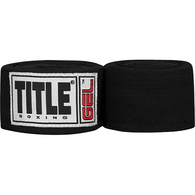 Бинты для бокса TITLE Boxing Gel Iron Fist Wraps Black 3м.