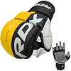 Тренувальні рукавиці RDX GRAPPLING GLOVES REX T6 PLUS чорний, жовтий, білий