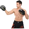 Лапа боксерская изогнутая тренировочная PU HARD TOUCH BO-4246 19x5x25см 2штуки (Черный-желтый)