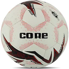 Футбольный мяч CORE PROF FB-8458 №5 PU (Белый-красный)