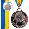 Медаль спортивна зі стрічкою тематична SP-SPORT AIM Пінг-понг C-4846-0071 ø5см (Срібний)