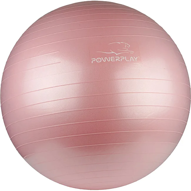 М'яч для фитнеса (фитбол) POWERPLAY 4001 Ø65 cm Gymball Розовый + насос