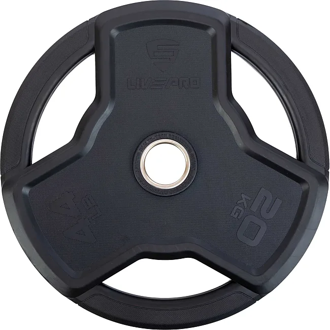 Блин для штанги обрезиненный
 LiveUp LP8330-20 ø50мм 20кг
