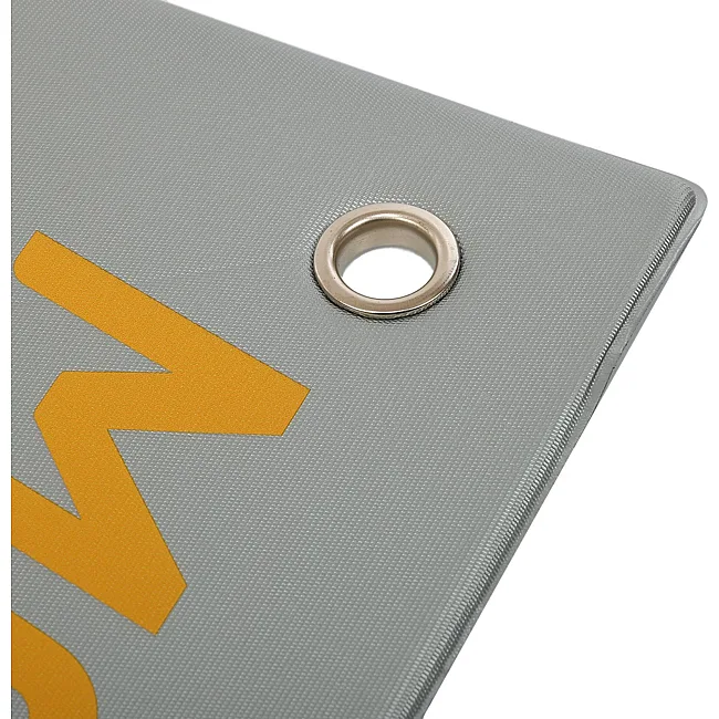 Коврик для фитнеса и спорта с люверсами для хранения Mdbuddy FI-2785 175x61x0,8см (Серый)