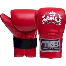 Перчатки снарядные-блинчики для бокса кожаные TOP KING Pro TKBMP-CT (Красный)