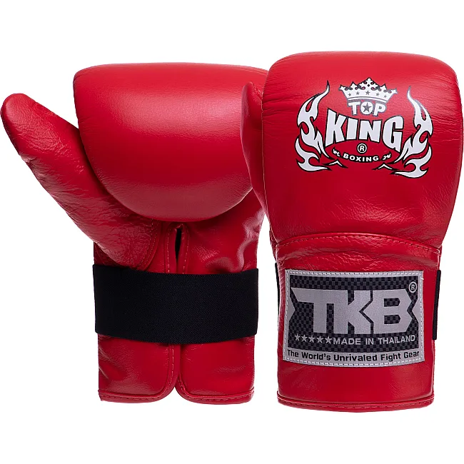 Перчатки снарядные-блинчики для бокса кожаные TOP KING Pro TKBMP-CT (Красный)
